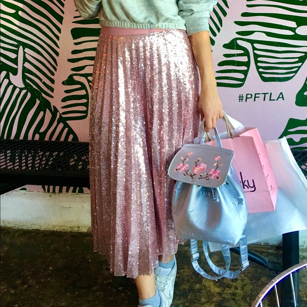 Pink Sequin Skirt